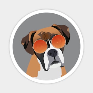 Boxer Dog Wearing Sunglasses Magnet